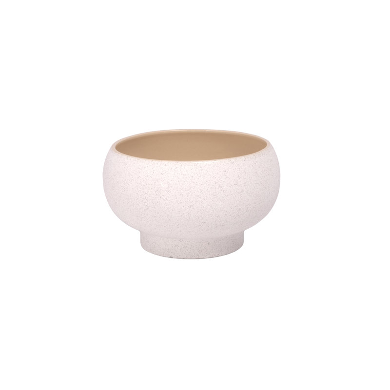 Ceramic Planter White..9.50"x9.50"x5.25"H