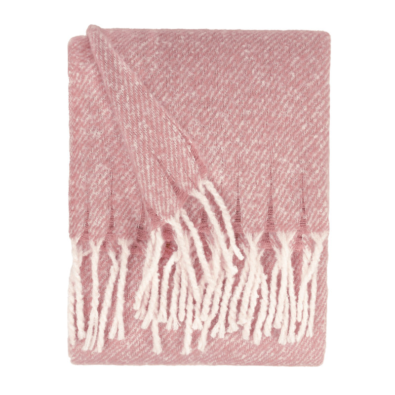 Machine Woven Throw Blanket, Pink