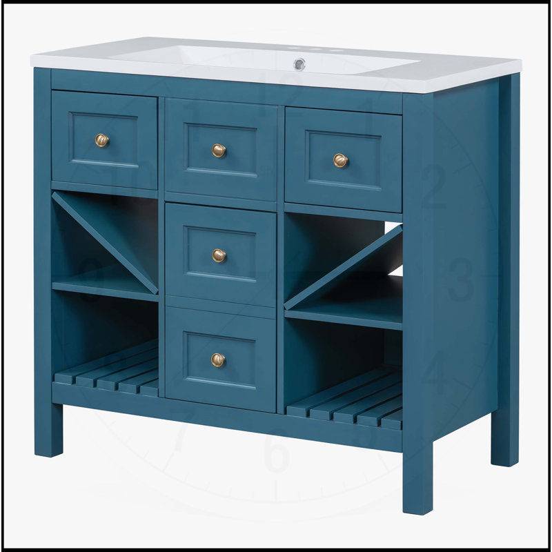 Meuble-lavabo 36 po avec lavabo en résine