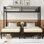 Triple lit superposé pour enfants, 3 lits superposés pour 3 personnes, lits superposés en métal triple, se sépare en 3 lits simples, structure à bruit réduit, noir
