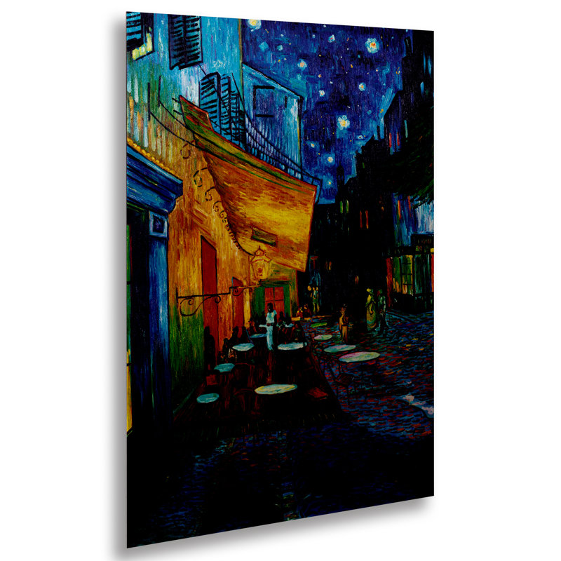 « cafe terrace » par vincent van gogh, reproduction d’art sur métal