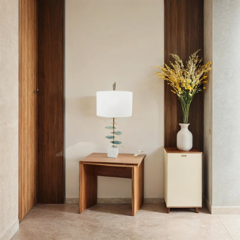 Lampe de table en émeraude avec base en marbre
