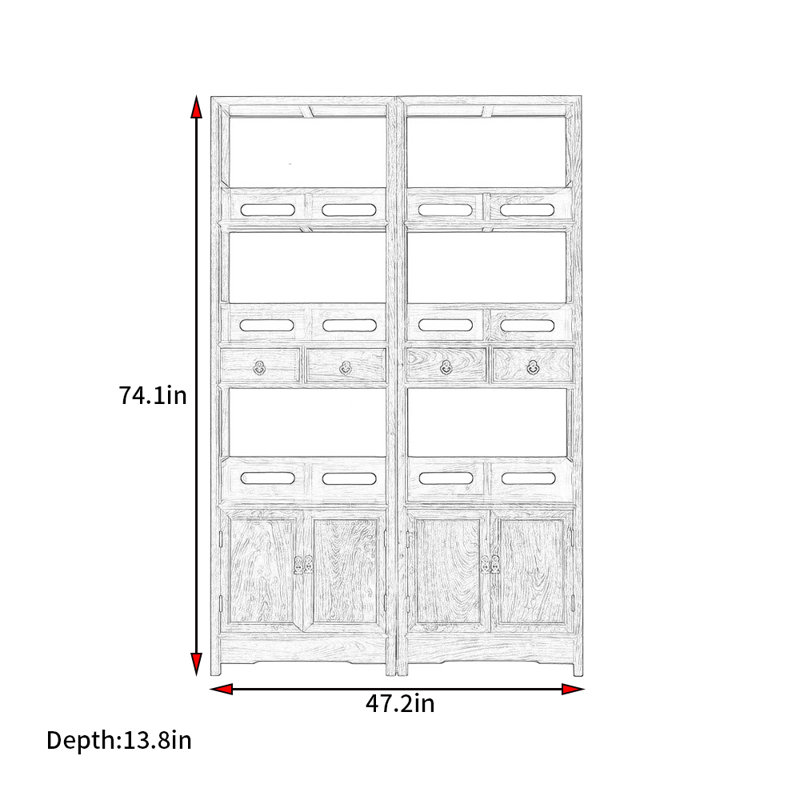 Nouvelle bibliothèque de style minimaliste chinois