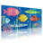 Animals Colorful Fish Underwater Scene Pattern Print Set of 3 Canvas Wall Art Prints-1873988927