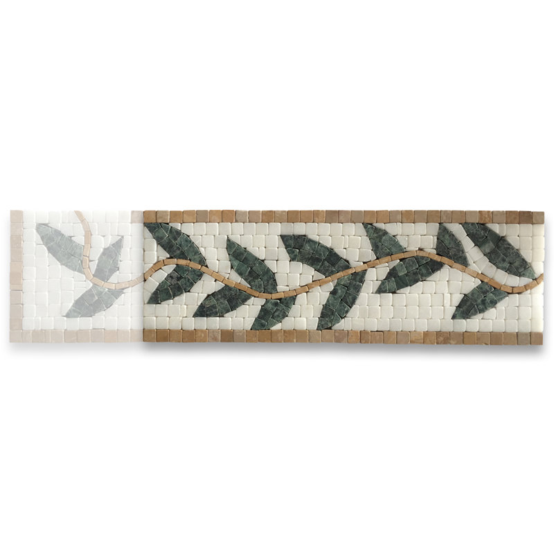 4 in. x 12 in. Polished Marble Tile