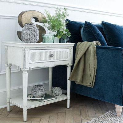 Crank Solid Wood Tray Top End Table