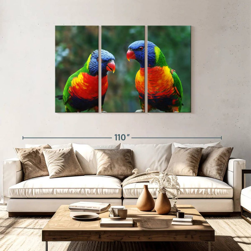Brampt Lorikeet Buddies, 48" H x 74" W