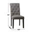 Ensemble de 2 chaises de salle à manger avec dossier capitonné et chaise d'appoint-1386990169