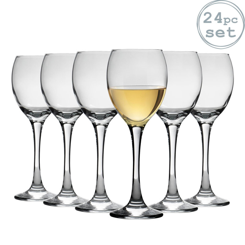 Argon Tableware - Classic White Wine Glasses - 245ml - Clear