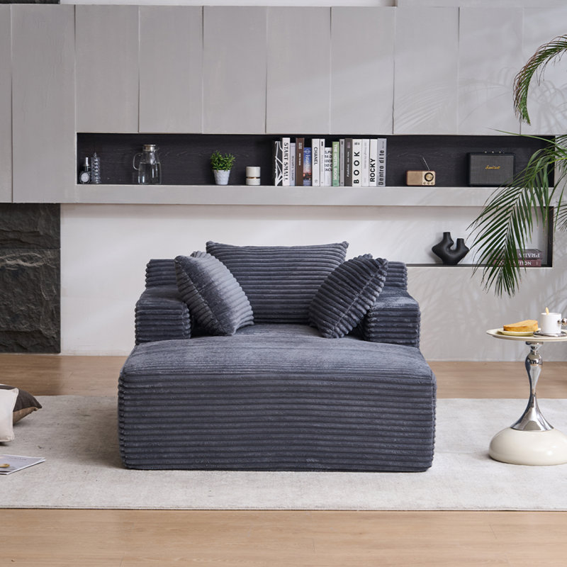 Chaise longue surdimensionnée pour le salon, Grey