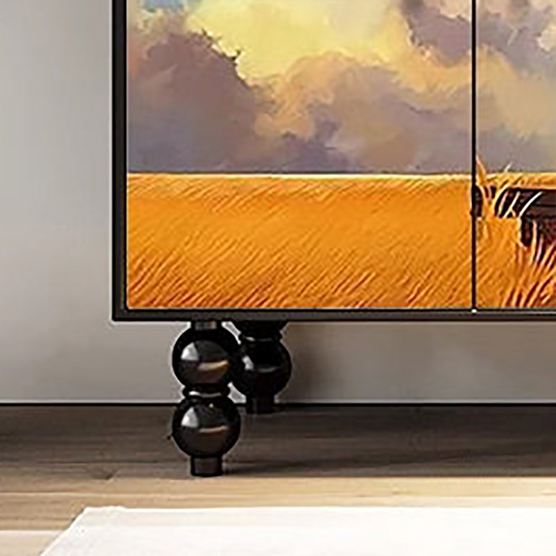 Light luxury French retro art sideboard cabinet