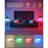 Rechargeable RGB LED Wall Sconce with Black Metal Shade, Removable Light, Remote Control and Timer