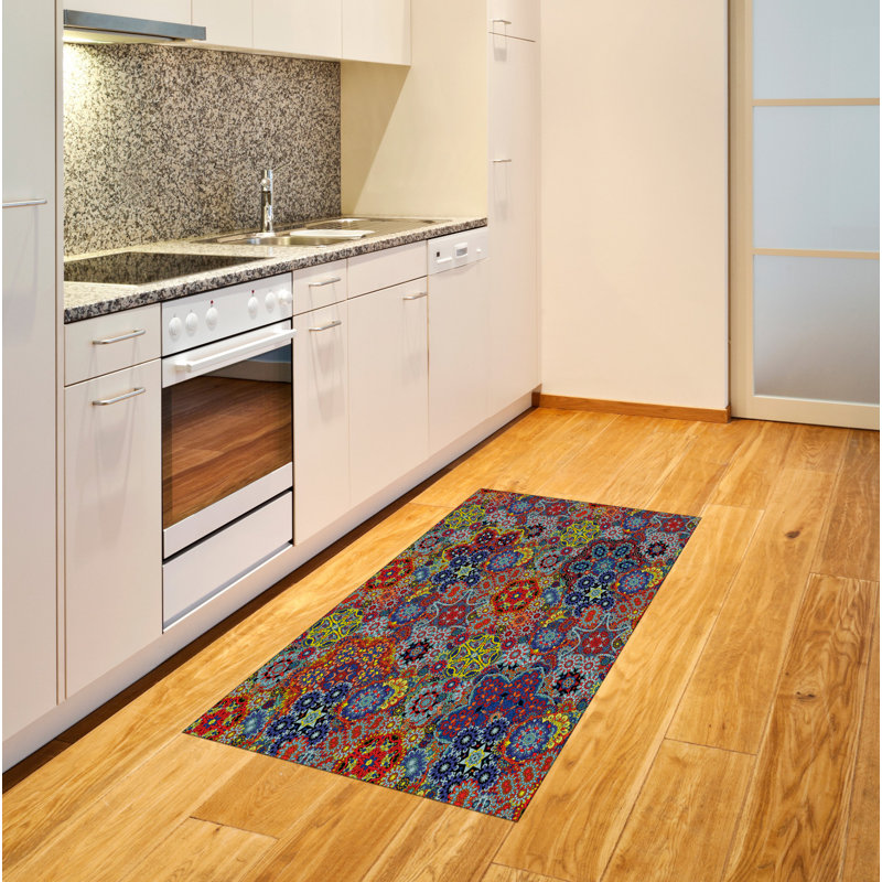 Paisley High Density Long Fiber Poly Threads Decorative Area Rug Carpet, Rectangle 2'7" x 5'