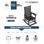 Chaise berçante surdimensionnée en PEHD d'extérieur-22411568