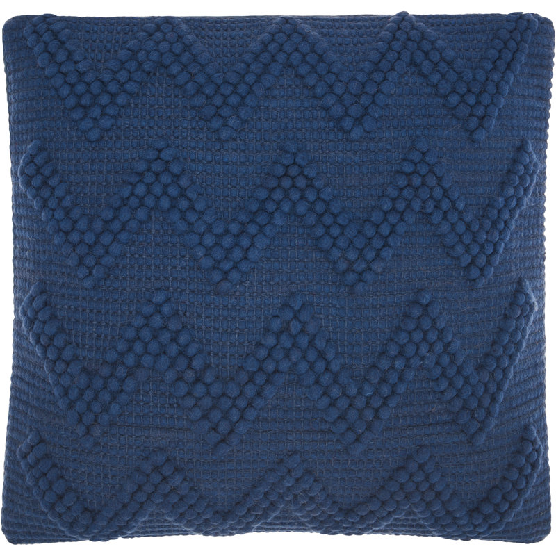  Housse et insert de coussin carré, Indigo, H 20 po x l 20 po x P 6 po, Carrée