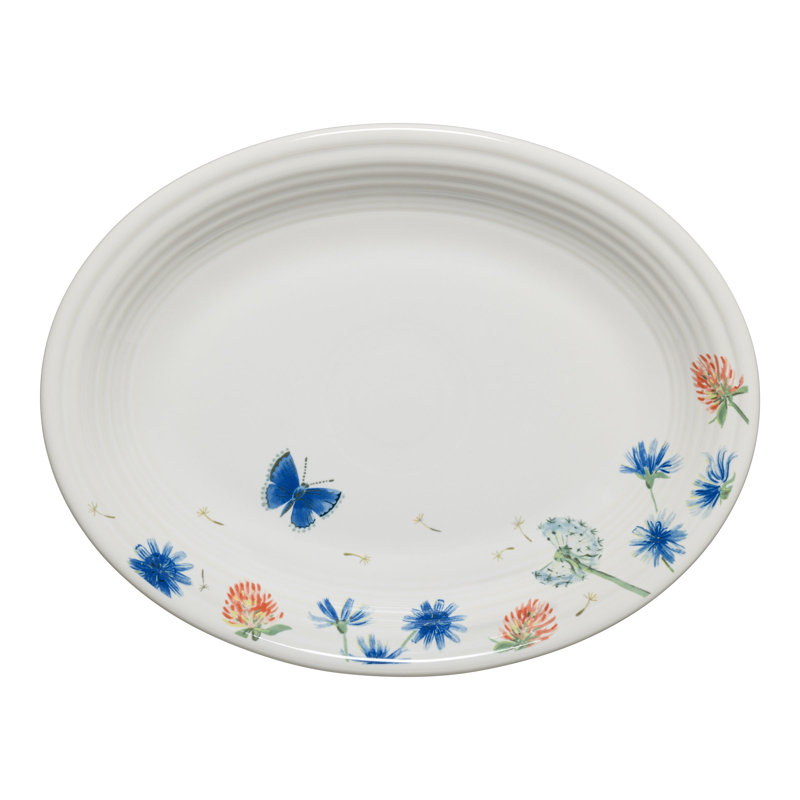 Fiesta Breezy Floral 11 5/8 Inch Medium Oval Serving Platter