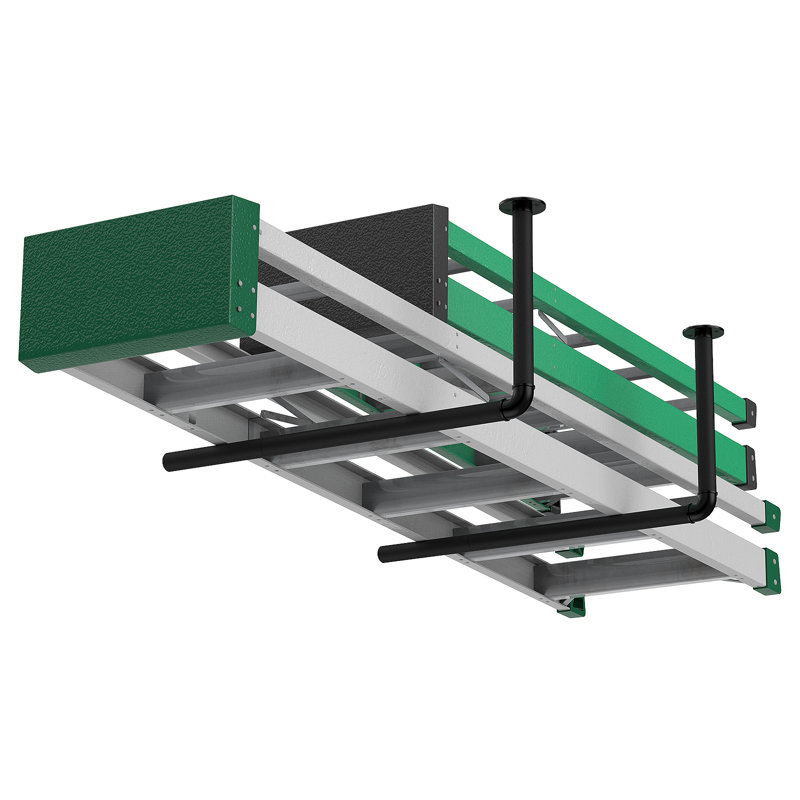 Support de rangement 24,8 pouces, support tubulaire pour planches de surf, échelles et équipement long dans les garages et les ateliers