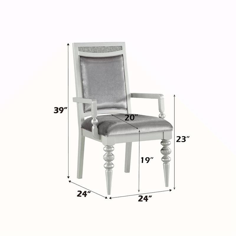 Fauteuil en tissu et finition platine Maverick