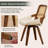 Gemi 20" W Vegan Leather Swivel Modern Dining Chair （Set Of 4)-1699308690