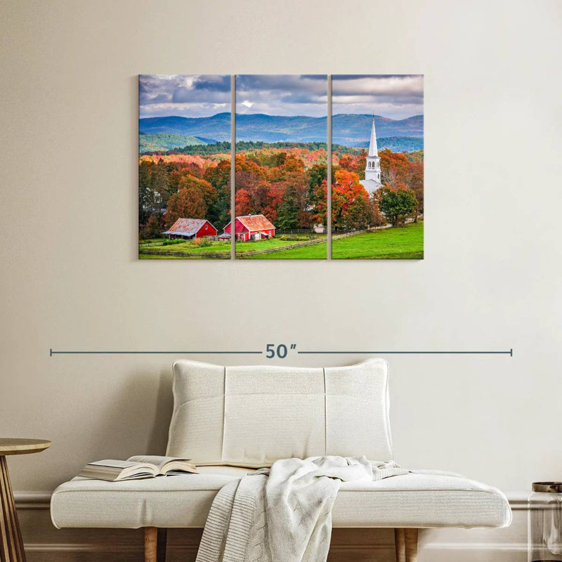 Alvord Stunning Peacham In Fall, 24" H x 38" W