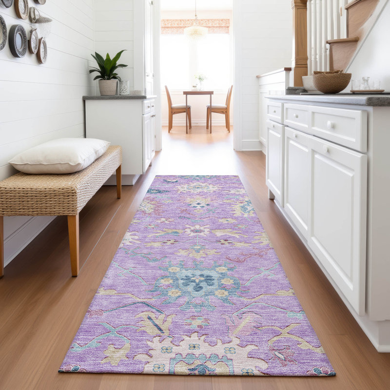 Tapis Gurubaksh AMF1154 de qualité supérieure lavable à la machine, Tapis de couloir 2 pi 3 po x 7 pi 6 po