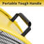 Ventilateur tambour 2 vitesses en jaune avec puissant moteur de 4/5 CV, ventilateur commercial ou industriel