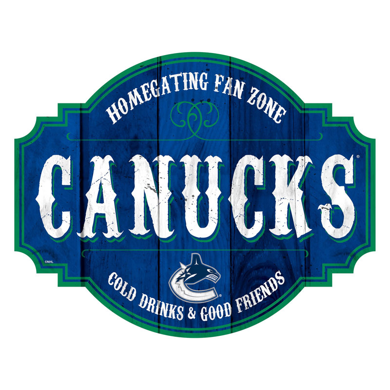 Rustic Entertainment Wall Decor, Vancouver Canucks
