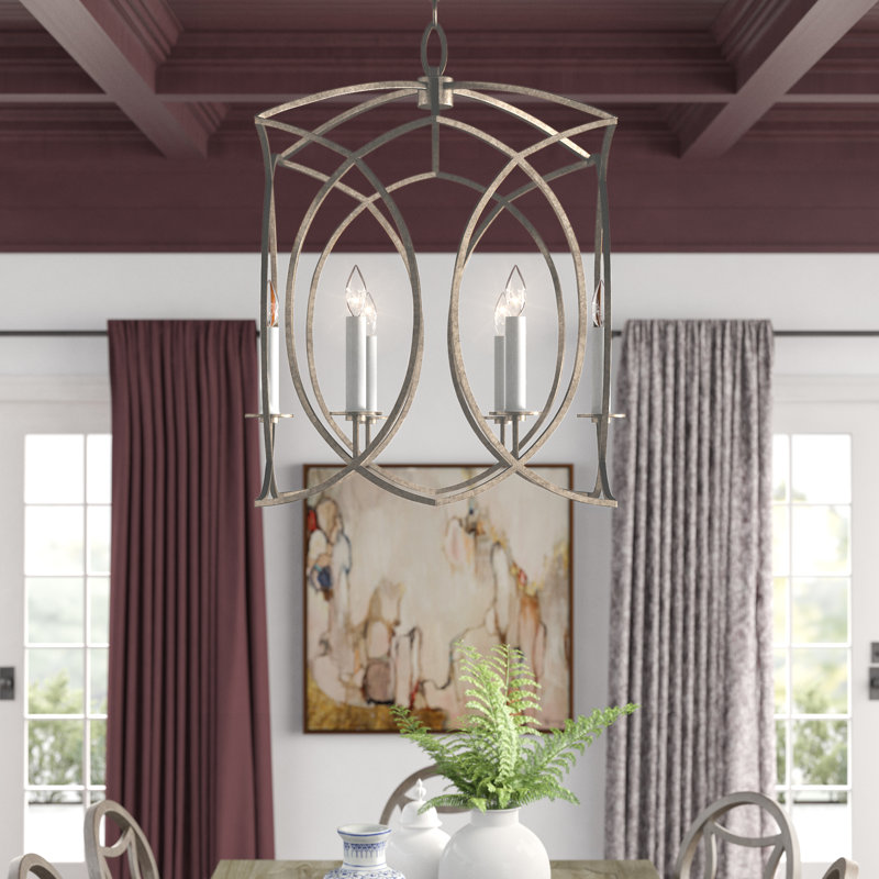 Cienfuegos 6 - Light Chandelier, No, 36" H x 28.5" W x 28.5" D, Antique Bronze
