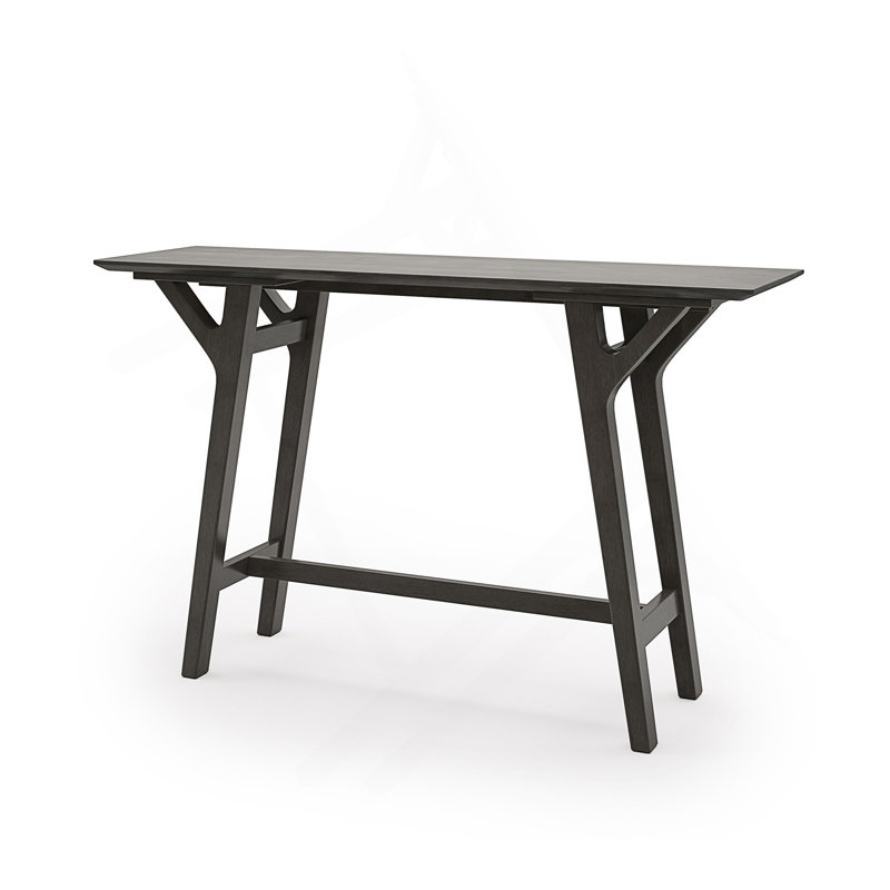 Whitten Rubberwood Console Table,Entryway table,Hallway table with wood frame, Gray