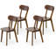 Ensemble de quatre chaises d'appoint modernes et minimalistes pour protéger le plancher et le plancher-129230456-129230454