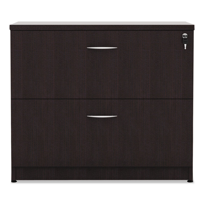 Espresso 34'' Wide 2-Drawer Lockable Lateral File Cabinet