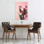 Tableau abstrait contemporain représentant un paysage de tulipes onirique-1384291447