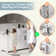 Wimer 48" Double Sink Bathroom Vanity Set With Two Separated 24" Ceramic Tops, Two Different Height