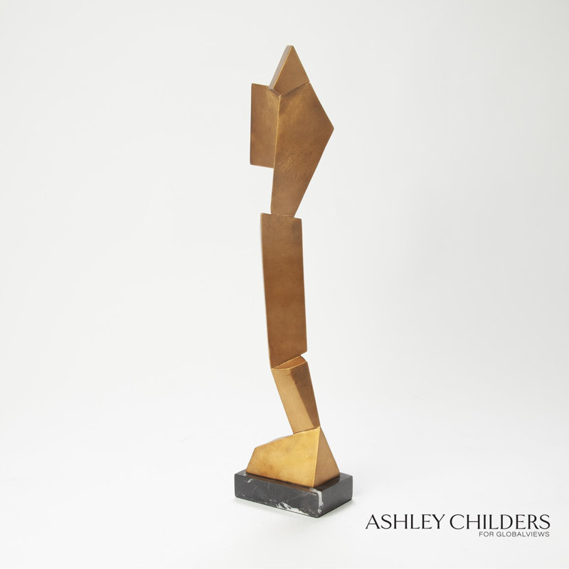 Facet Sculpture-Gold-Lg