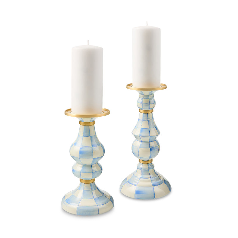 Sky Check Large Pillar Candlestick