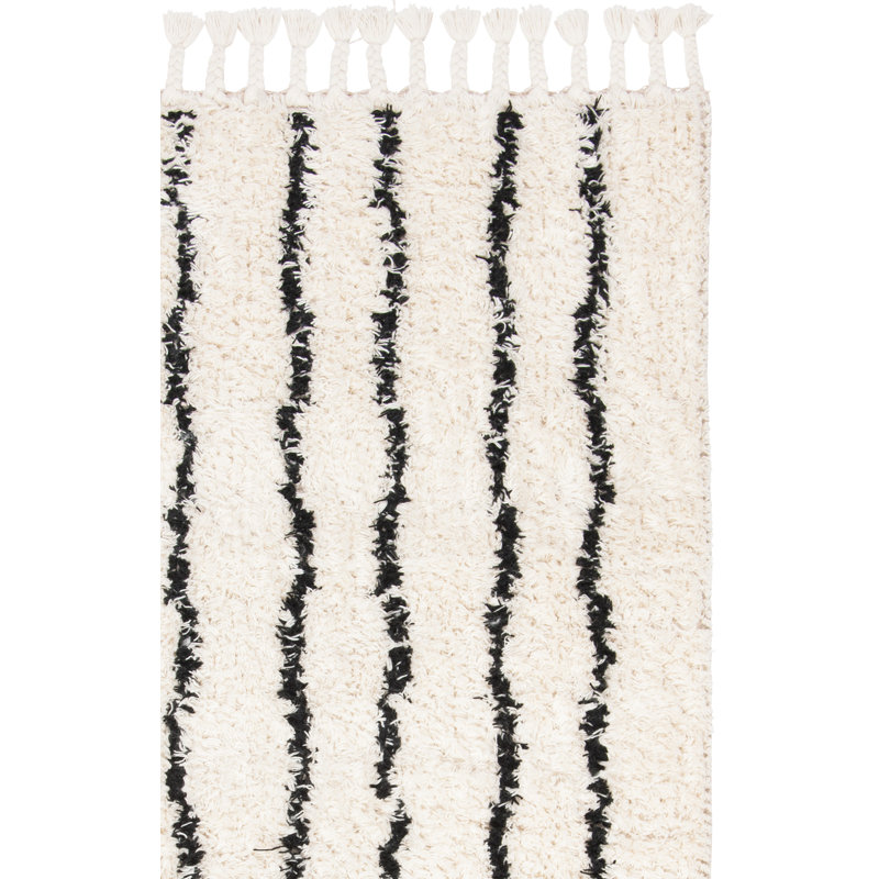 Aitkin Hand Woven Wool Geometric Rug, Rectangle 4' x 6'