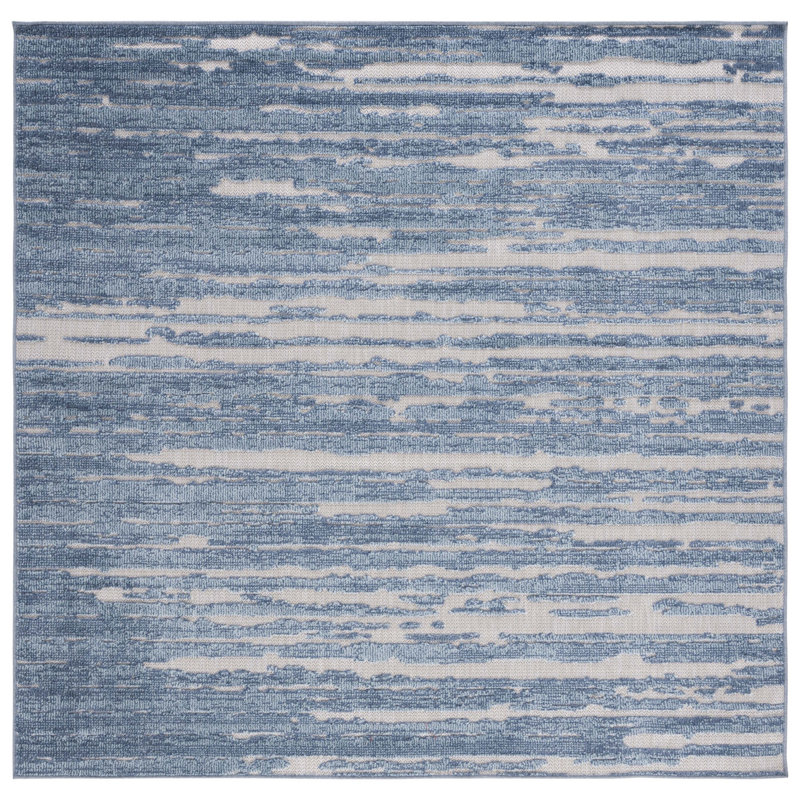 Cabana Performance Abstract Indoor/Outdoor Area Rug, Square 6'7"