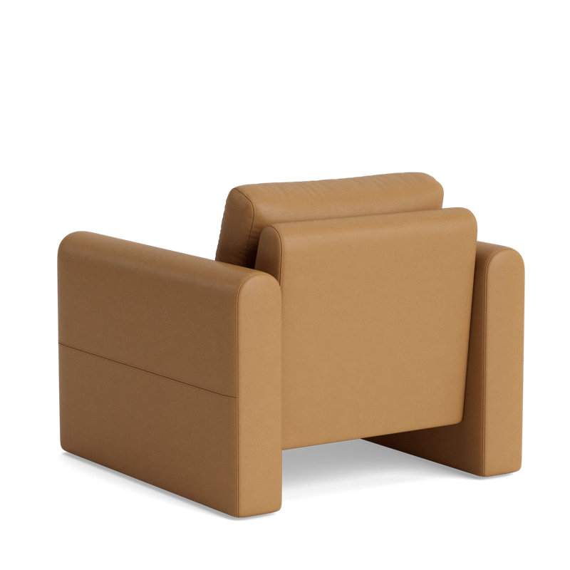 Knox Leather Accent Chair, Leather - Butterscotch