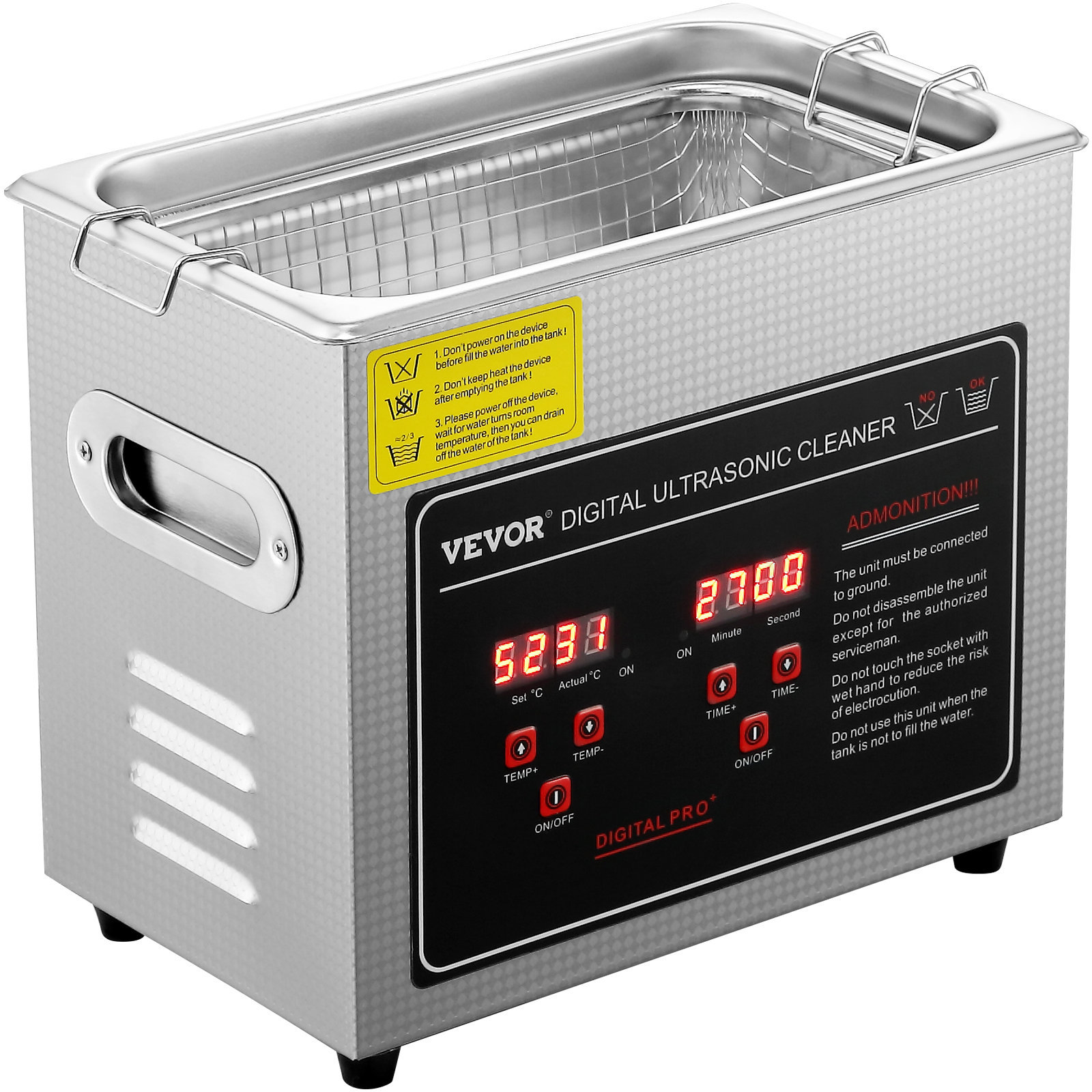 VEVOR Ultrasonic Cleaner Metal Jewelry Box | Wayfair