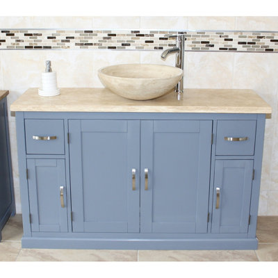 Cusco 1230mm Single Bathroom Vanity with Vessel Stone Basin