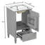 Ensemble de meuble-lavabo simple 20 po avec plateau en céramique-52953966-52953968