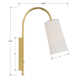 Alexa Single Light Glass Iron Dimmable Armed Sconce