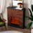 French retro-style simulated fire decorative electric fireplace