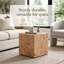 Table basse, table d'appoint et table de chevet multi-tailles en bois aggloméré de style Wabi-Sabi avec finition grain de bois naturel, options de combinaison flexibles, structure robuste résistante à la déformation, patins antidérapants, multifonctionnel pour le salon