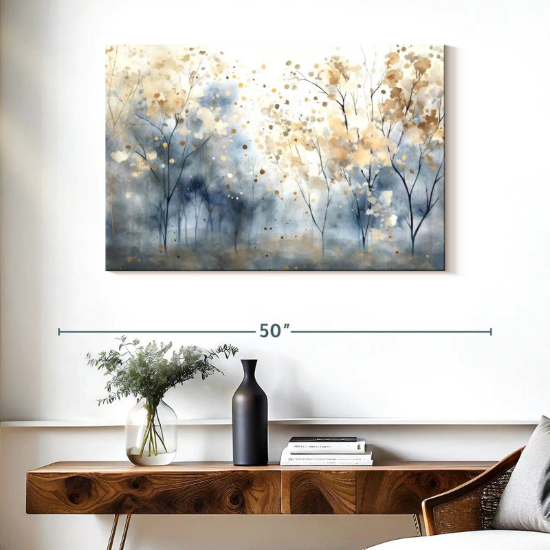 Forêt bleue mouchetée II, H 26 po x l 39 po
