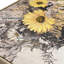 Impression sur toile 24 x 24 pouces mettant en vedette la belle et les fleurs dorées