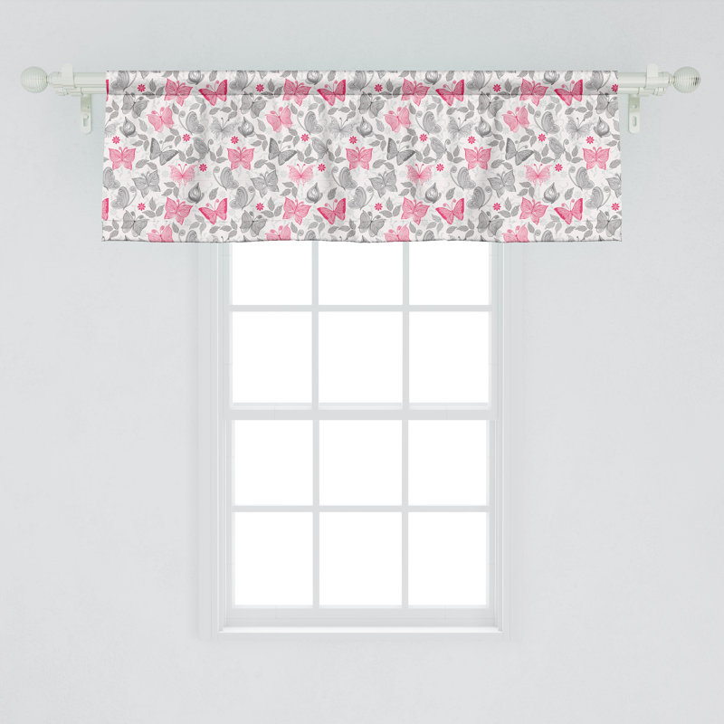 Ambesonne Butterfly Valance Pack of 2 Abstract Nature Depiction, L 54 po x L 12 po