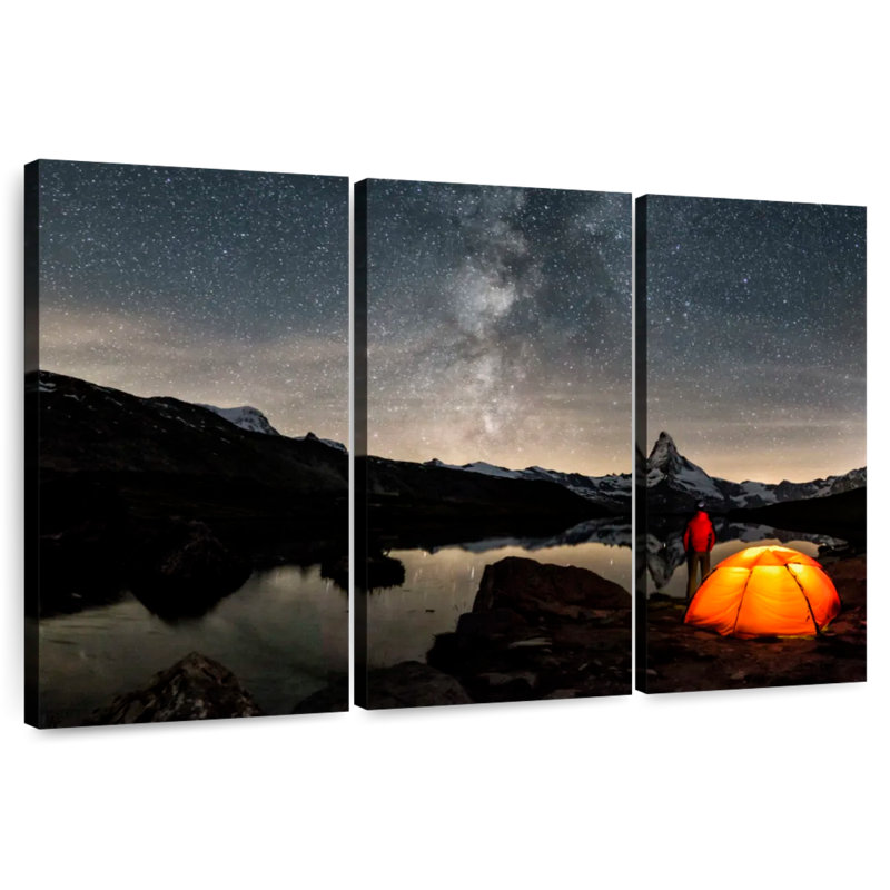 Senne Camper Under The Milky Way, H 32 po x l 50 po