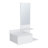 White 3 Shelf Mirror Console Table With Full Extension Drawer - Design, Elegant & Practical In Space Saving, Design-1043469423