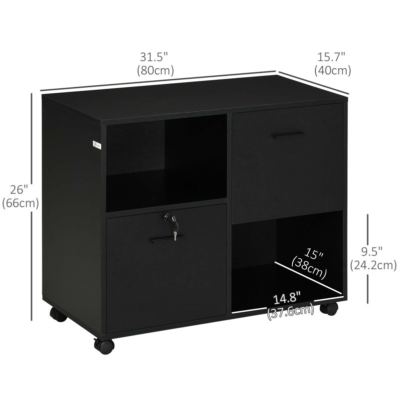 Maianh 31.5'' Wide 2 -Drawer Mobile File Cabinet